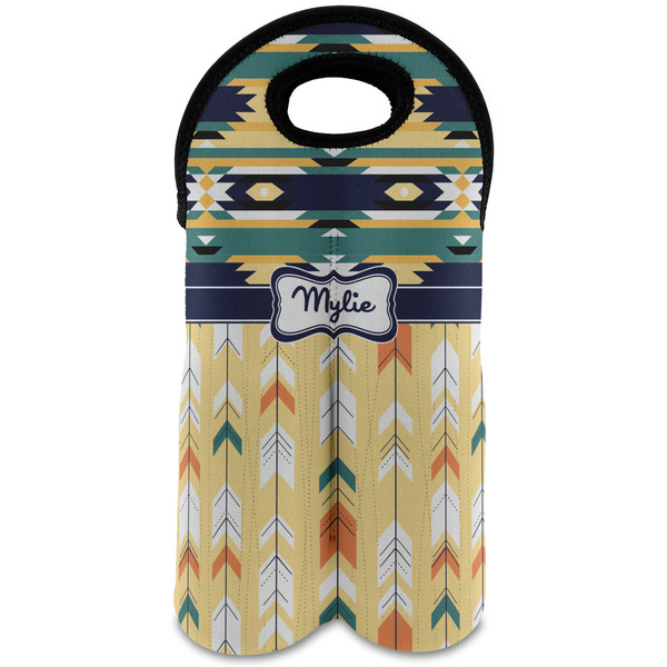 Custom Tribal2 Wine Tote Bag (2 Bottles) (Personalized)