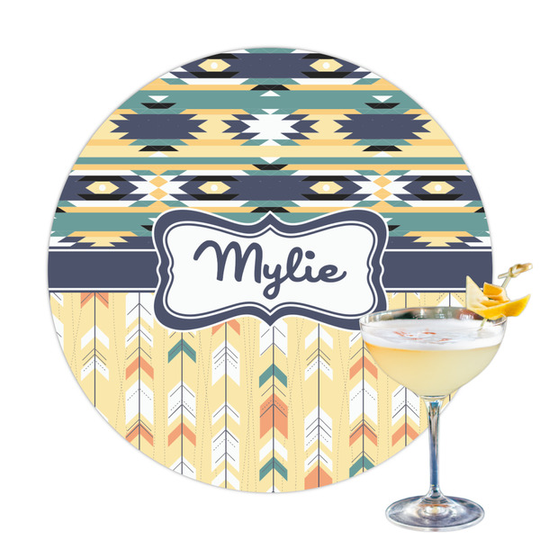 Custom Tribal2 Printed Drink Topper - 3.25" (Personalized)