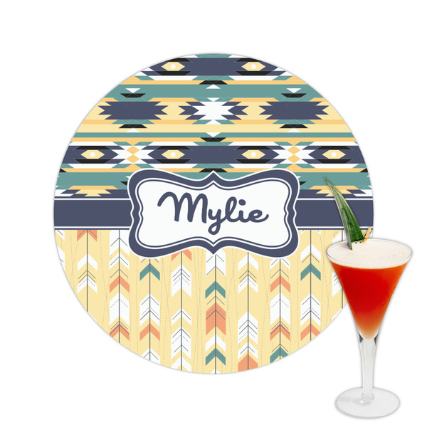 Custom Tribal2 Printed Drink Topper -  2.5" (Personalized)