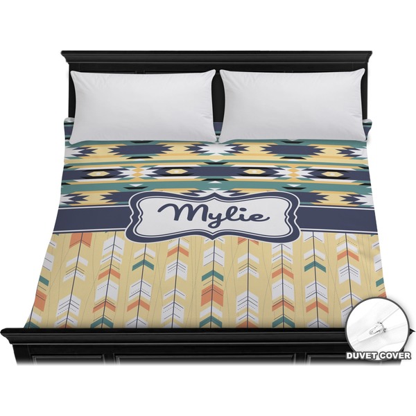 Custom Tribal2 Duvet Cover - King (Personalized)