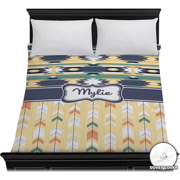 Custom Tribal2 Duvet Cover - Full / Queen (Personalized)