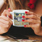 Tribal2 Espresso Cup - 6oz (Double Shot) LIFESTYLE (Woman hands cropped)