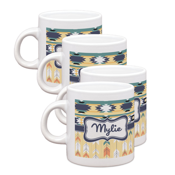 Custom Tribal2 Single Shot Espresso Cups - Set of 4 (Personalized)