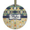Tribal2 Frosted Glass Ornament - Round