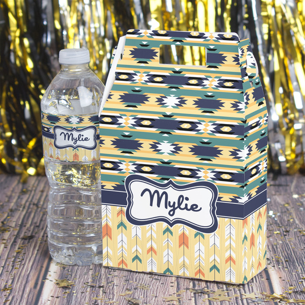 Tribal2 Gable Favor Box - In Context