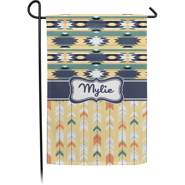 Custom Tribal2 Small Garden Flag - Double Sided w/ Name or Text