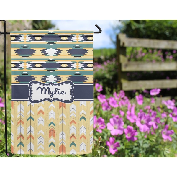 Tribal2 Garden Flag - Outside In Flowers