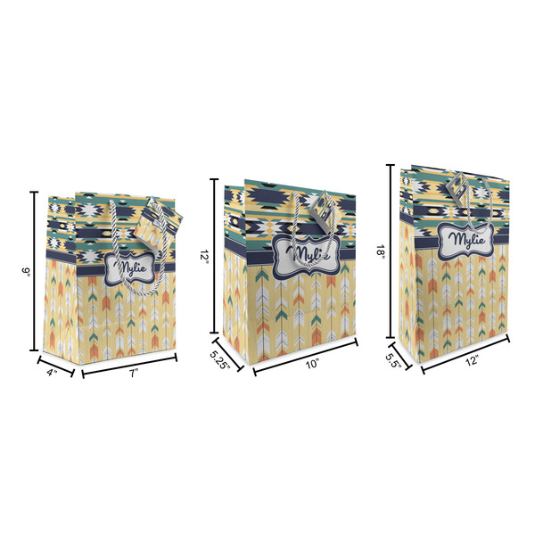 Tribal2 Gift Bags - All Sizes - Dimensions