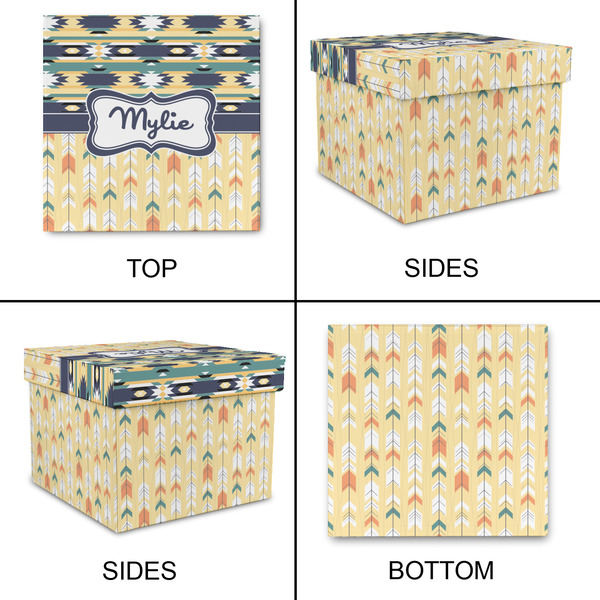 Tribal2 Gift Boxes with Lid - Canvas Wrapped - Large - Approval