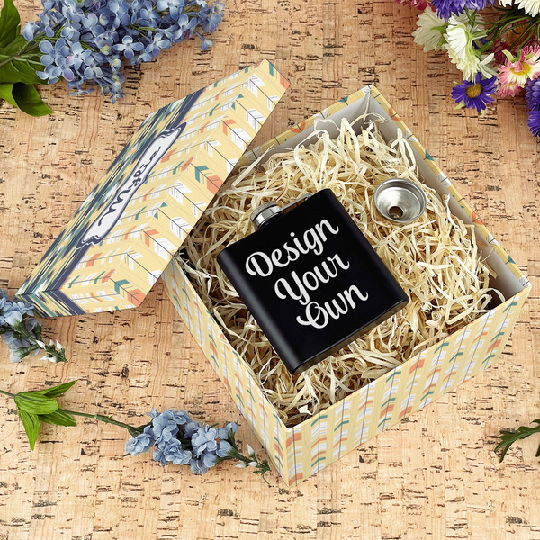 Tribal2 Gift Boxes with Lid - Canvas Wrapped - Large - In Context