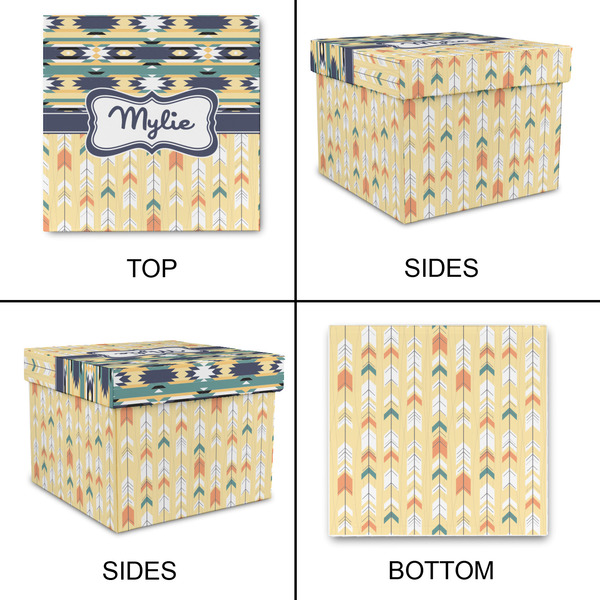 Tribal2 Gift Boxes with Lid - Canvas Wrapped - Medium - Approval