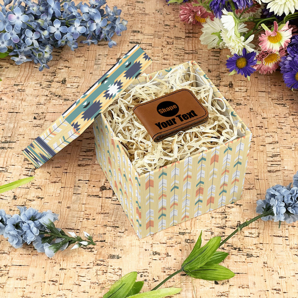 Tribal2 Gift Boxes with Lid - Canvas Wrapped - Small - In Context