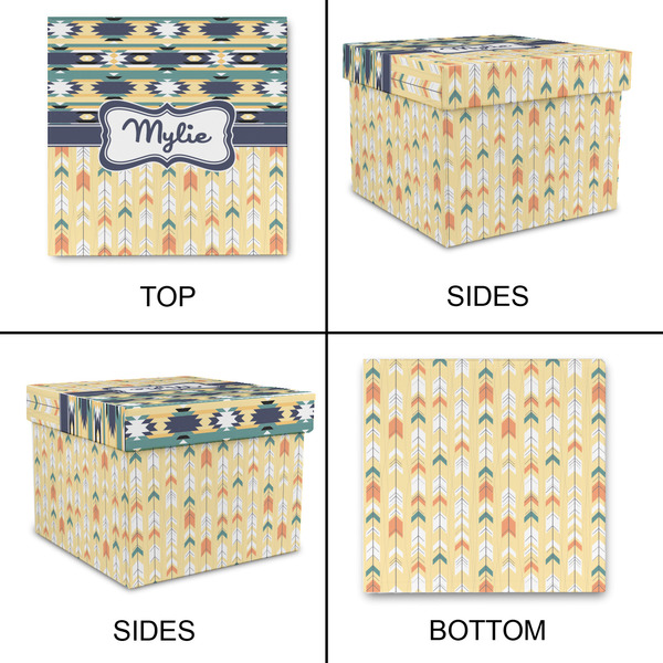 Tribal2 Gift Boxes with Lid - Canvas Wrapped - X-Large - Approval