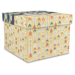 Tribal2 Gift Box with Lid - Canvas Wrapped - X-Large (Personalized)