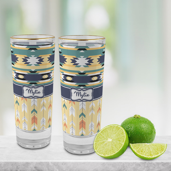 Tribal2 Glass Shot Glass - 2 oz - LIFESTYLE