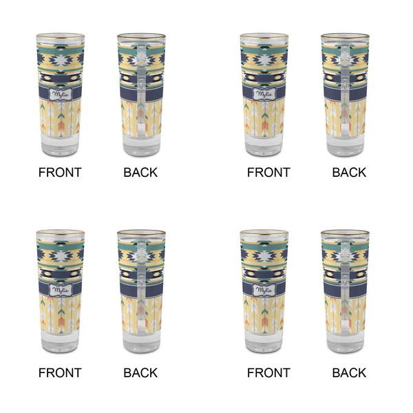 Tribal2 Glass Shot Glass - 2 oz - Set of 4 - APPROVAL