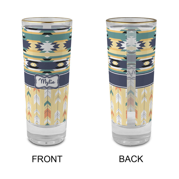 Tribal2 Glass Shot Glass - 2 oz - Single - APPROVAL
