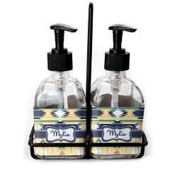 Tribal2 Glass Soap & Lotion Bottles (Personalized)