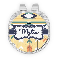 Tribal2 Golf Ball Marker - Hat Clip - Silver