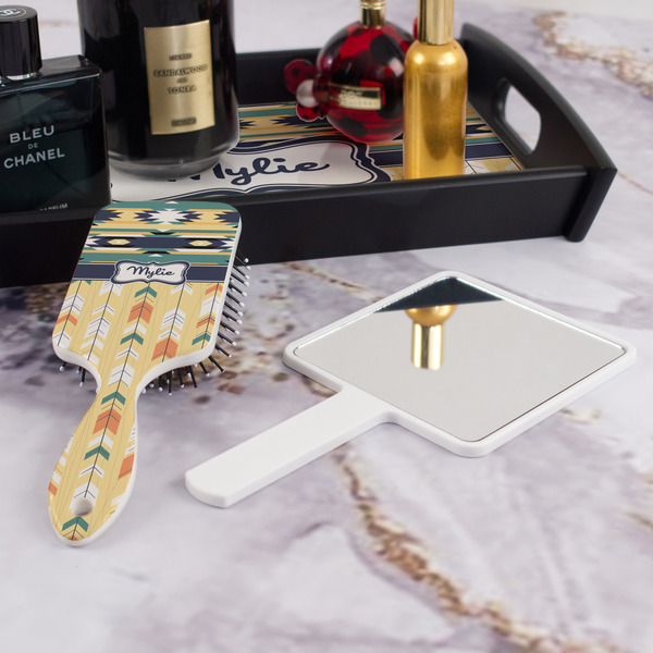 Tribal2 Hair Brush - With Hand Mirror