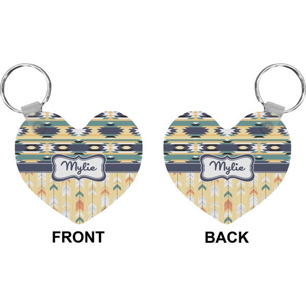 Tribal2 Heart Keychain (Front + Back)