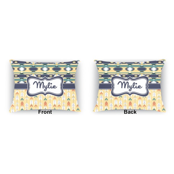 Tribal2  Indoor Rectangular Burlap Pillow (Front and Back)