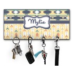 Tribal2 Key Hanger w/ 4 Hooks w/ Name or Text