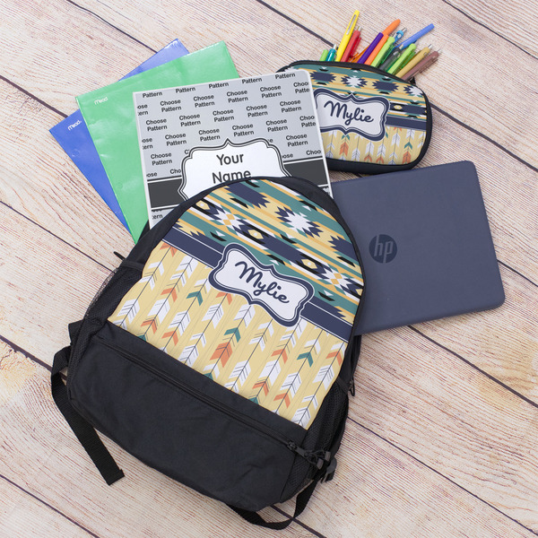 Tribal2 Large Backpack - Black - With Stuff