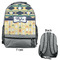 Tribal2 Large Backpack - Gray - Front & Back View