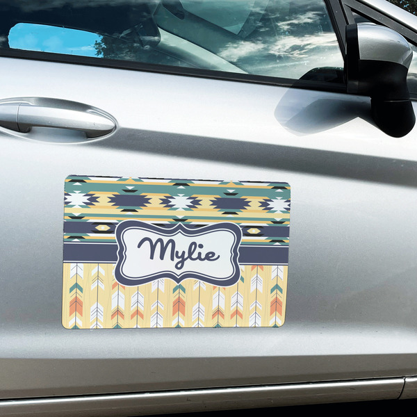 Tribal2 Large Rectangle Car Magnets- In Context
