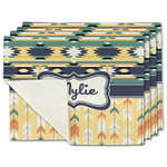 Tribal2 Single-Sided Linen Placemat - Set of 4 w/ Name or Text