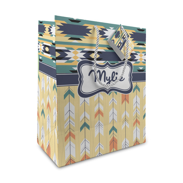 Custom Tribal2 Medium Gift Bag (Personalized)
