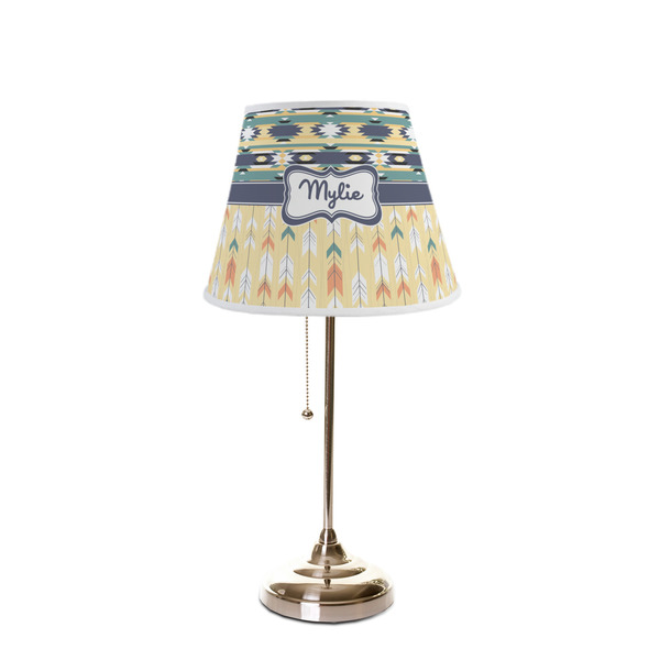 Tribal2 Poly Film Empire Lampshade - On Stand