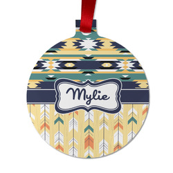 Tribal2 Metal Ball Ornament - Double Sided w/ Name or Text