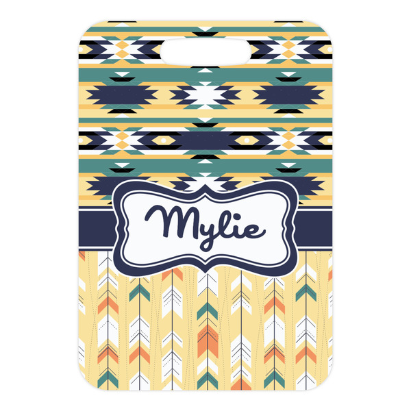 Tribal2 Metal Luggage Tag - Front Without Strap
