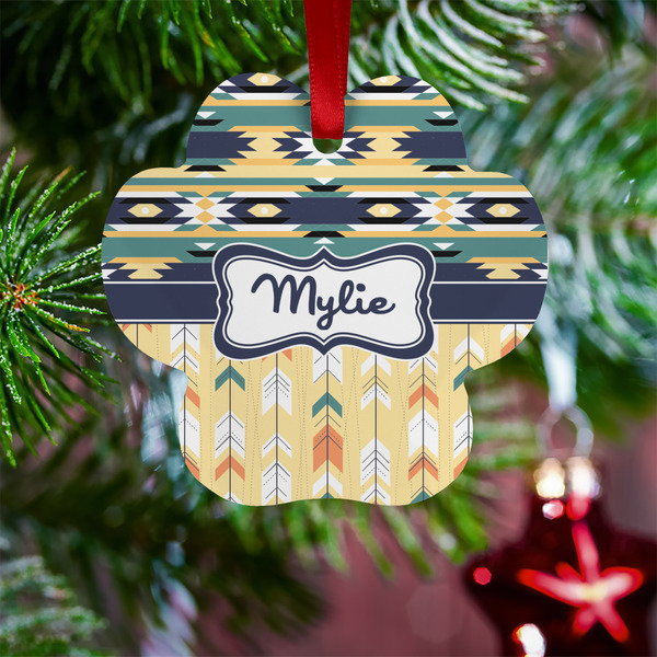 Tribal2 Metal Paw Ornament - Lifestyle