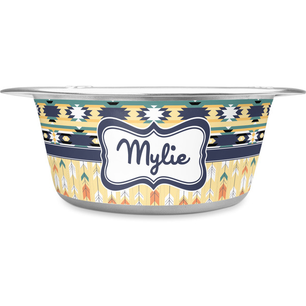 Custom Tribal2 Stainless Steel Dog Bowl - Medium (Personalized)