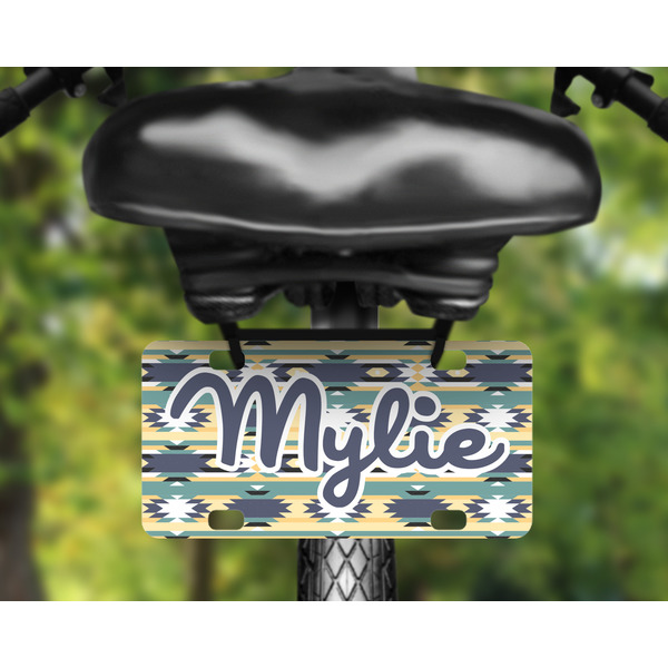 Tribal2 Mini License Plate on Bicycle