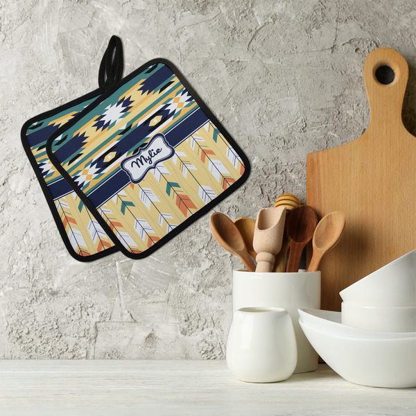 Tribal2 Neoprene Pot Holder - Set of 2  LIFESTYLE