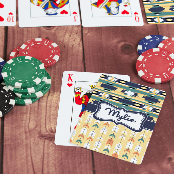 Tribal2 On Table with Poker Chips