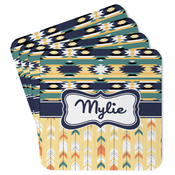 Custom Tribal2 Paper Coasters w/ Name or Text