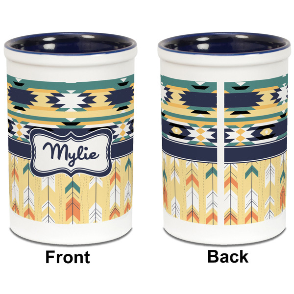 Tribal2 Pencil Holder - Blue - approval