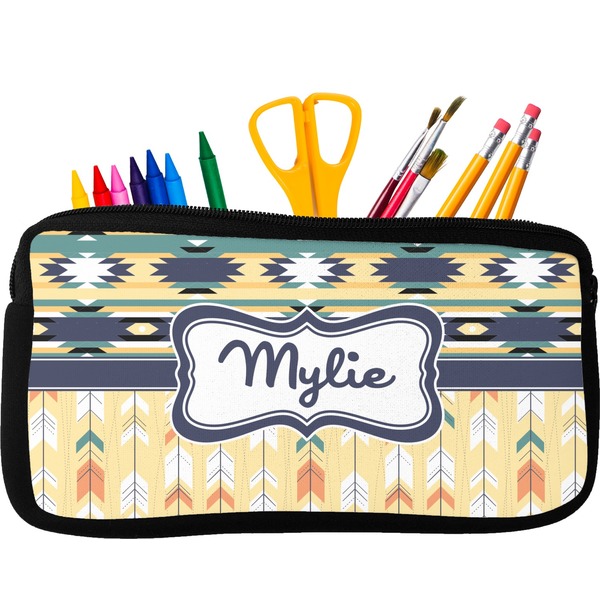 Custom Tribal2 Neoprene Pencil Case (Personalized)