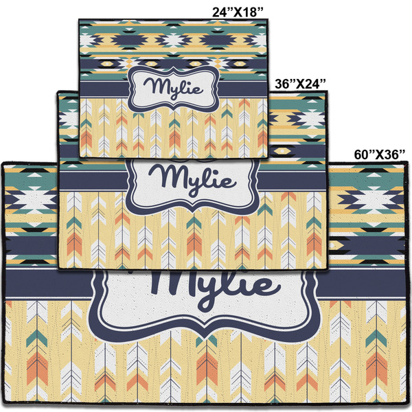 Tribal2 Personalized Door Mat - Group Parent IMF