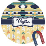 Tribal2 Round Fridge Magnet (Personalized)