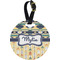 Tribal2 Plastic Luggage Tag - Round (Personalized)