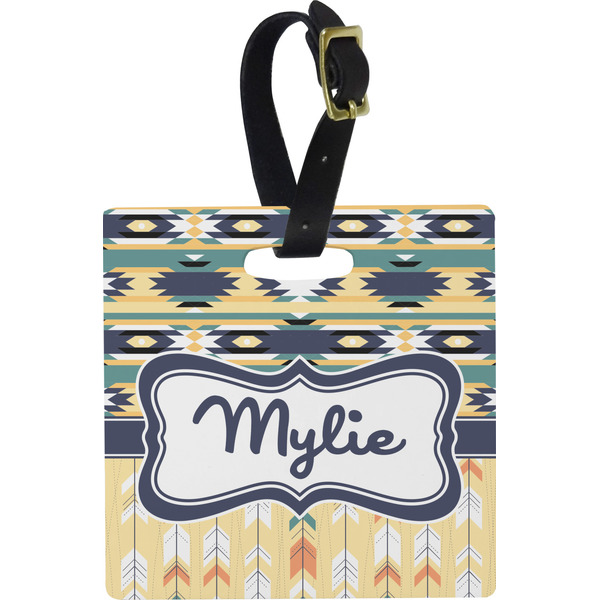 Tribal2 Personalized Square Luggage Tag