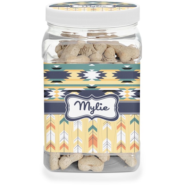 Custom Tribal2 Dog Treat Jar (Personalized)