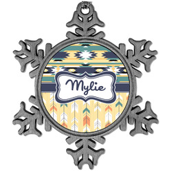 Tribal2 Vintage Snowflake Ornament (Personalized)
