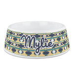 Tribal2 Plastic Dog Bowl - Medium (Personalized)